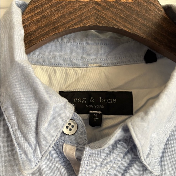 rag & bone Light Blue Casual Button Down Shirt - Picture 2 of 3